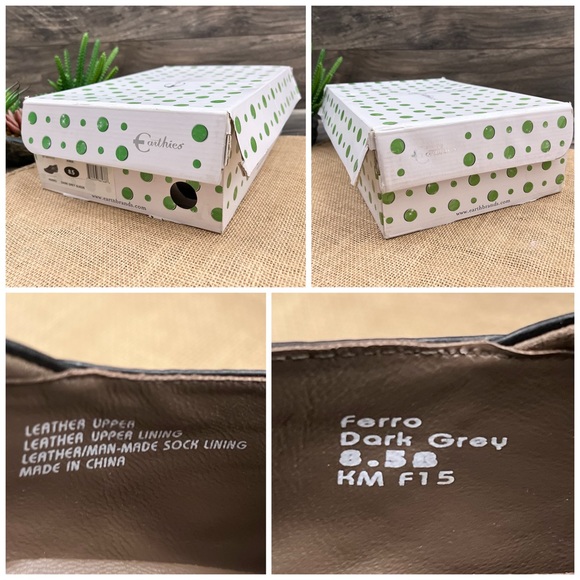 NIB Earthies Ferro Suede Leather Flats Loafers Shoes Dark Grey 8.5B - Picture 12 of 12